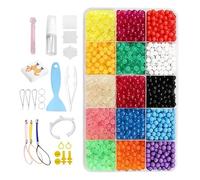 Generisch Juego de perlas Fuse | Juguete de rompecabezas que brilla intensamente - DIY cuentas para manualidades con adherencias de agua, para niños, escuela, cumpleaños, sala de juegos, decoración