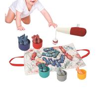 Generisch Juego de pesca para niños pequeños | Juguete de caña de pescar con vasos apilables | Juguetes educativos para guarderías en casa educación en el hogar padres niños interacción promoción