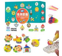 Generisch Juego de pintura para niños | Juguete de pintura con gel a base de agua, juego de manualidades artístico, para niñas a partir de 6 años para manualidades, proyecto escolar, Navidad y