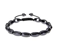 Generisch Juego de pulsera de perlas bohemias multicapa para hombre y mujer, pulsera de piel de color turquesa, talla única, Imán negro, No es una piedra preciosa