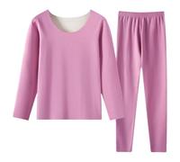 Generisch Juego de ropa interior térmica para mujer, ropa interior de esquí, ropa interior funcional de forro polar acanalado, ropa térmica, ropa interior térmica, ropa de invierno, parte superior y