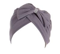 Generisch Juego de ropa para hombre, bowknot Cover Braid Cancer Turbante Hair Turbante Cap Head Ethnic Hat Wrap Headwear Cap Heardband Football Equipo para Hombre Completo, gris, Talla única