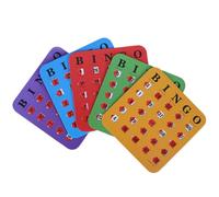 Generisch Juego de tarjetas de bingo deslizantes, 5 piezas con ventana deslizante, tablas de juego reutilizables, 6,7 x 6,86 pulgadas, lógica de pensamiento, para escuela, viajes, camping