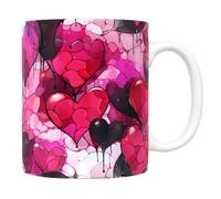 Generisch Juego de tazas de café de San Valentín, románticas tazas de amor de cerámica para té, leche, bebidas de vacaciones para novias, novias, parejas, decoración de escritorio, y sorpresas