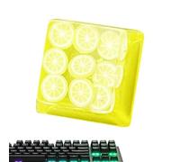 Generisch Juego de teclas de teclado de gelatina de cristal, tapas para llaves de frutas, teclas de fruta dulce, diseño de fruta creativa, bonita estética, mejora tu experiencia de escritura