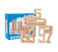 Generisch Juguete apilable con números - Bloques de aprendizaje de matemáticas, bloques de construcción de habilidades motoras finas, pintura segura, no tóxica, forma fácil de agarrar, juguetes