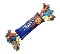 Generisch Juguete chirriante para Perros | Forma de de Chips, mordedor con Cuerda de algodón, Juguete masticable para Perros, para Todas Las Razas de Perros, Cachorros, Gatos, para Interior y de