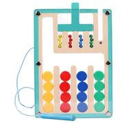 Generisch Juguete de clasificación de colores, magnético deslizante con asignación de colores, juego de mesa de madera, para casa, viajes, escuela, cumpleaños y viaje por carretera