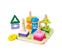 Generisch Juguete de clasificación de formas | Juego apilable de habilidades motoras finas - Juguetes apilables - Para niños preescolares guardería viaje aprendizaje desarrollo