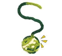 Generisch Juguete de cuerda para gato: cuerda tejida a mano de color suave con interior de campana, juego interactivo, juguete de entrenamiento para estimulación mental, rasguños, juego de suelo