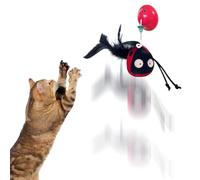 Generisch Juguete de hierba gatera, juguete de peluche con sonido de canto para gatitos, activado al tacto, con cordón para evitar el aburrimiento