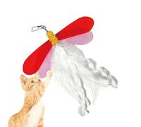 Generisch Juguete de pesca para gatos - Accesorio de varilla en forma de libélula | Varilla de juguete para gatos, adecuada para gatitos y mascotas para jugar tanto en interiores como al aire libre