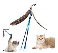 Generisch Juguete de plumas para gatos domésticos - Juguete interactivo de plumas para gatos - Cabeza giratoria del molino de viento para jugar en el estudio, dormitorio, sala de estar