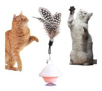 Generisch Juguete interactivo para gatos, compañero resistente a la masticación para jugar | Juguete interactivo para gatos, para gatos pequeños, medianos y grandes, apartamentos, estudios, balcones