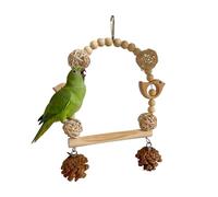 Generisch Juguete masticable para pájaros, barra de madera para asiento de pie, juguete natural para masticar y balancear para pájaros ornamentales, juguete seguro para pájaros, pinzones, periquitos