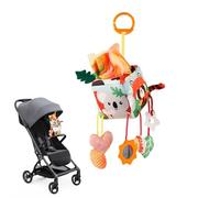 Generisch Juguete para asiento de coche | Sonajero de peluche con sonajero, juguete de desarrollo temprano con clip, para niñas de 0 a 12 meses, para bebés, cochecitos, moisés