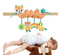 Generisch Juguete para bebé para asiento de coche | Sonajeros y juguetes de cama de bebé - Sensorial Colorido Animal de peluche Decoración para 0-3 años Niñas Habilidades Cognitivas Viajar Conducción