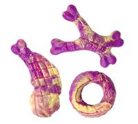Generisch Juguete para masticar para perros - Juguete interactivo de nailon para perros que no se astilla, juego de limpieza de dientes de 3 piezas, para todas las razas, pequeñas, medianas, cachorros