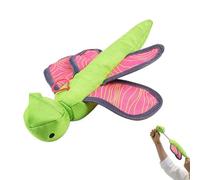 Generisch Juguete para perros - libélula de peluche voladora, juguete interactivo de estimulación crujiente | Juego duradero para perros al aire libre | Entrenamiento Jardín Césped Patio Trasero Park