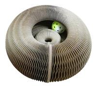 Generisch Juguete para rascar órganos para gatos, 350 g, alfombra plegable | pista de pelota interactiva reversible, cartón corrugado ejercicio físico mental | tabla reciclable para gatitos para tigre