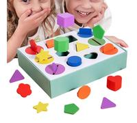 Generisch Juguetes de clasificación de formas | Juguetes preescolares Ordenar colores y formas | Juguetes de madera para el desarrollo de habilidades motoras finas, habilidades cognitivas y educación