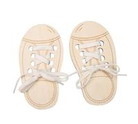 Generisch Juguetes de punta de juguete para zapatos con cordones para niños pequeños, Jou y Chaubuses de madera con cordones para aprender niños pequeños | Zapatos Iscan, ejercicio de coordinación