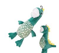 Generisch Juguetes para masticar perros, peluche de dinosaurio suave, muñeca de entrenamiento interactiva, suministros indestructibles para mascotas, ayuda de limpieza de té, ideal para y