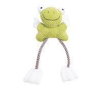 Generisch Juguetes para perros con forma de rana con cuerda de algodón, chirriante de peluche, para cuidado y empleo para cachorros y perros jóvenes