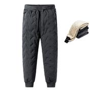 Generisch Julidostore - Pantalones de chándal impermeables con forro polar y forro polar, Gray Tapered, XL