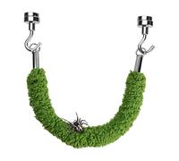 Generisch Jumping Spider Bridge - Imán de cuerda de algodón 20 x 1,5 cm | Tree Frog Habitat Decoration Climbing Rope | Pequeño Reptil Terrario Bridge Resting Perch Accesorio para Pet Keepers Teachers