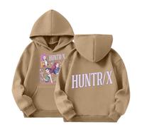 Generisch K Pop Casual Hoodie mit Anime Print Langarm Kapuzenshirt für Jungen Mädchen Mode Hip Hop Hoody Tops Lustige Sweatshirt Demon Hunters Streetwear Sport Hoodies 2-14 Jahre, 01-caqui, 4-5 años