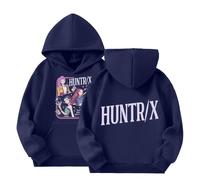 Generisch K Pop Casual Hoodie mit Anime Print Langarm Kapuzenshirt für Jungen Mädchen Mode Hip Hop Hoody Tops Lustige Sweatshirt Demon Hunters Streetwear Sport Hoodies 2-14 Jahre, 01-azul marino., 9
