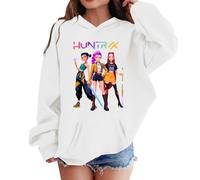 Generisch K Pop Hoodie für Unisex Kinder K-Pop Hoodie Huntrix Demon mit Anime Druck Langarm Hunters Langarmshirt Lässige Hoody Tops Sweatshirt für Jungen Mädchen 2-13 Jahre Streetwear, 01-blanco, 9-10