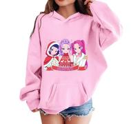 Generisch K pop Hunters Hoodie für Unisex Kinder Mode Anime Print Hoody Tops Casual Demon Huntrix Hoodie Langarmshirt 3-14 Jahre Fans Streetwear Sweatshirt Kapuzenshirt, 04-rosa, 3-4 años