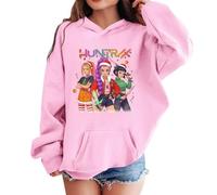 Generisch K pop Hunters Hoodie für Unisex Kinder Mode Anime Print Hoody Tops Casual Demon Huntrix Hoodie Langarmshirt 3-14 Jahre Fans Streetwear Sweatshirt Kapuzenshirt, 05-rosa, 7-8 años
