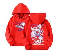 Generisch K pop Huntr/X Sudadera con capucha unisex Niños Moda Y2K Anime Estampado Casual Huntrix Demon Hunter Sudadera con Capucha para Niños Niñas Fans K-Pop Streetwear Sudadera con Capucha con