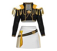 Generisch K-Pop Kostüm Mädchen Anime Cosplay Hunters Kostüm Schwarz Merch Outfit Uniform Komplettes Set Weihnachten Halloween Party Karneval Anzug für Frauen Mädchen