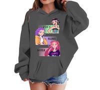 Generisch K Pop Sudadera con Capucha Unisex Niños K-Pop Sudadera con Capucha Huntrix Demon con Estampado Anime Manga Larga Hunters Sudadera Casual Tops para Niños Niñas 2-13 Años Ropa de Calle, 03