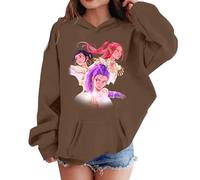 Generisch K Pop Sudadera con Capucha Unisex Niños K-Pop Sudadera con Capucha Huntrix Demon con Estampado Anime Manga Larga Hunters Sudadera Casual Tops para Niños Niñas 2-13 Años Ropa de Calle, 02