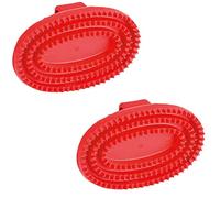 Generisch Kerbl - Goma ovalada de goma dura, 2 unidades, color rojo