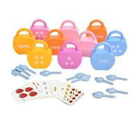 Generisch Kids Learning Locks with Keys, Numbers Educational Toys - Fine Motor Skills Developmental Toys, Preschool Locks and Keys Learning Game