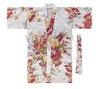Generisch Kimono para niños, japonés, japonés, tradicional, disfraz de geisha, disfraz de carnaval, ropa de boda, fiesta, Halloween, carnaval, rendimiento, vestido de flores, albornoz para niños