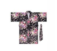 Generisch Kimono para niños, japonés, tradicional, geisha, disfraz de carnaval, Halloween, carnaval, boda, fiesta, flores, vestido de rendimiento, albornoz para niños