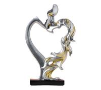 Generisch Kiss Sculpture - Escultura de personajes de resina, creativa, romántica, abstracta, decoración de arte moderno, para salón, dormitorio, TV, soporte de libro
