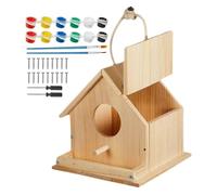 Generisch Kit de casa de pájaros para niños - Madera 15 x 15 x 15 cm | Paint Your Own Birdhouse Craft Kit | Hands-On Activity Spring Summer Home School Classroom Camp Holiday Birthday Easter Fun