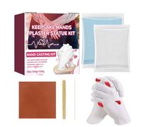 Generisch Kit de fundición manual - Kit de moldeo de yeso | Kit de moldes de mano para familias - Molde de pie de mano - Molde de yeso y kit de molde de pie de mano | Para parejas, abuelas y recuerdos