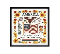 Generisch Kit de punto de cruz de 36 x 36 cm, kit de punto de cruz, kit de punto de cruz, kit de manualidades para manualidades, diseño conmemorativo para personas mayores, actividades en grupo