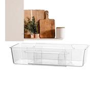 Generisch Kitchen Drawer Organizer, Clear Pull-Out Storage Bin, 10.63~15.16×5.71×3.74in, Space-Saving Storage Tray, Transparent Design, Versatile Home Organizer for Kids, Family, Friends
