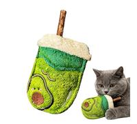 Generisch Kitten Chew Toys - Milk Tea Cup Shaped Loofah Pet Play Accessories for Teething | Textura de fibra natural con diseño colgante interactivo, juguete de entrenamiento para ejercicio