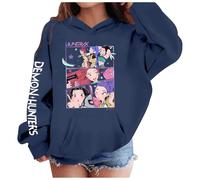 Generisch Kpop D-Demon H-Hunters Sudadera con Capucha Vintage Y2K Sudadera con Capucha Moda Casual Jersey Manga Larga Bolsillo Sudadera para K-pop Fans Otoño Invierno Ropa de Calle Tops, Nº 43, 9-10